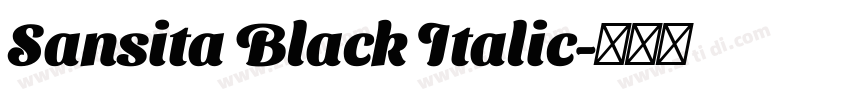 Sansita Black Italic字体转换